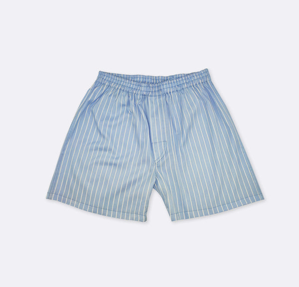Boxer Short - Sky blue & white stripes