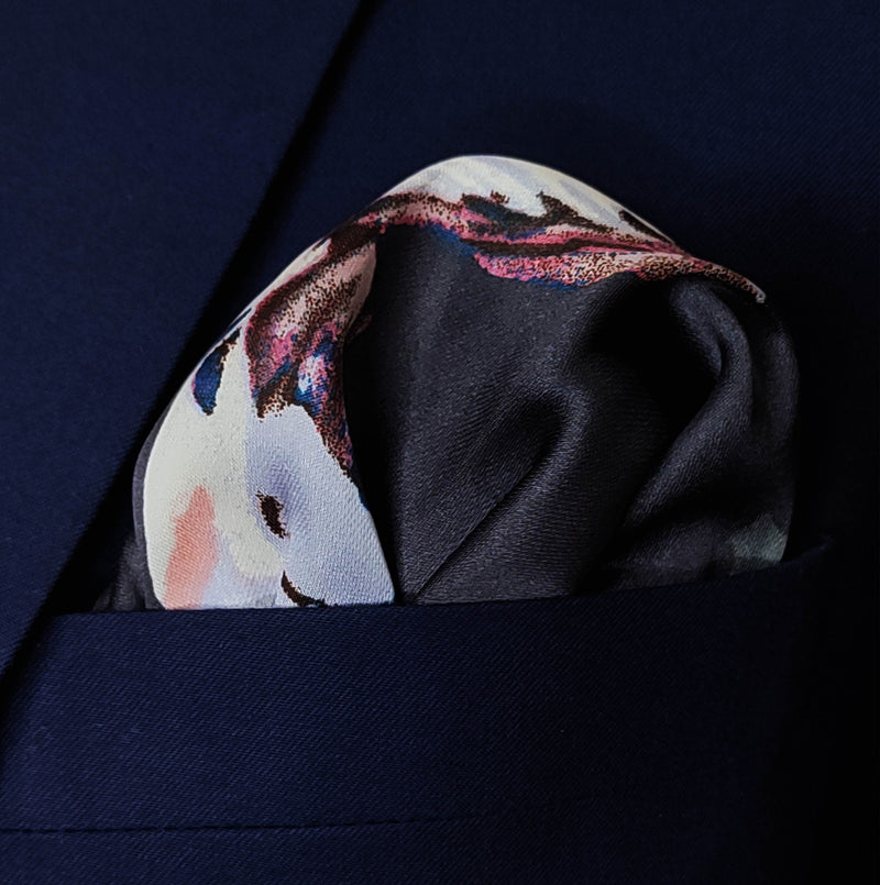 The Grey Garden Silk Pocket Squares