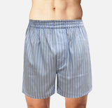 Boxer Short - Sky blue & white stripes
