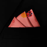 Pink Paisley Petals Silk Pocket Squares