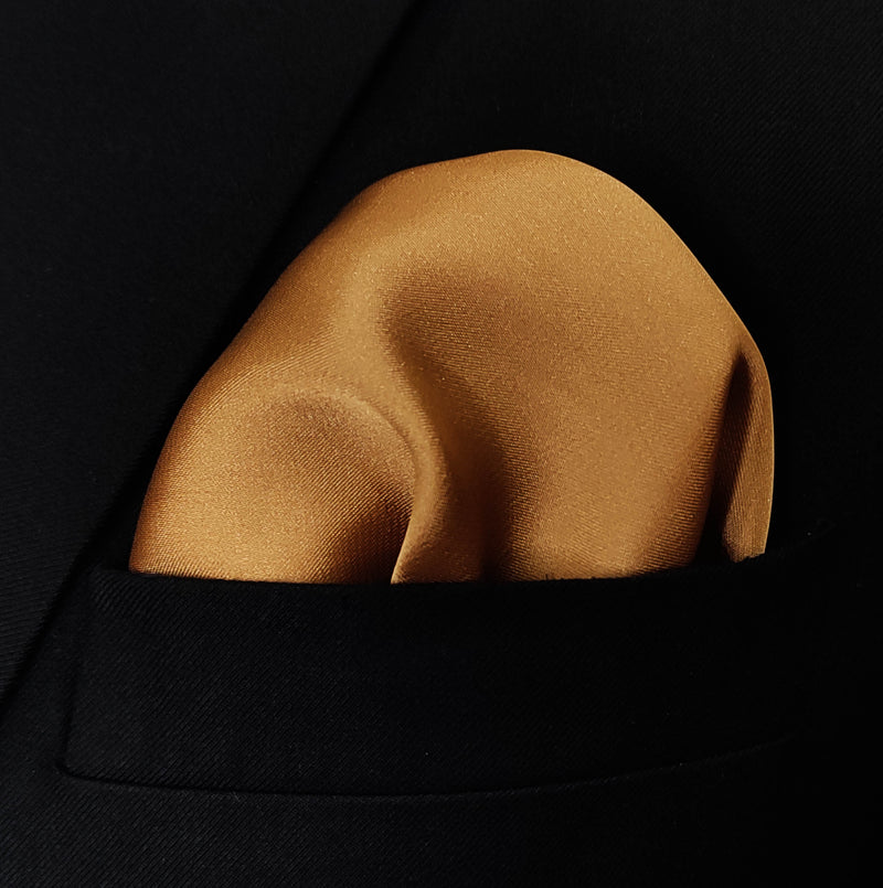 Copper Brown - Silk Pocket Square