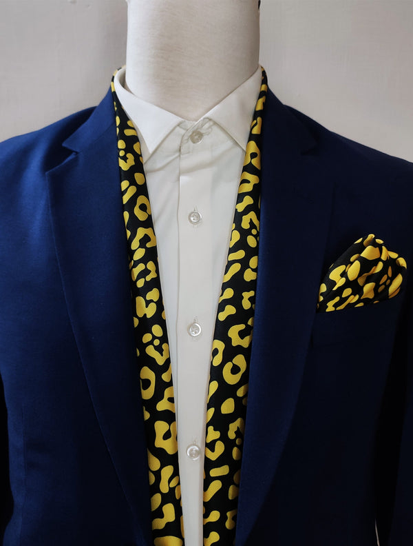 BE A CHEETAH - SILK MEN scarf and pocket square set