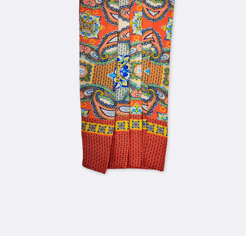 belted printed trouser