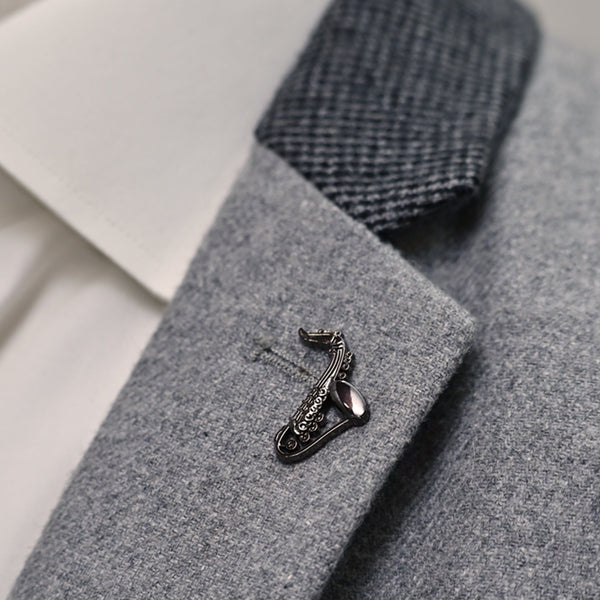 Black Saxophone - Metal Lapel Pins