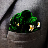 Green Floret - Silk Pocket Square