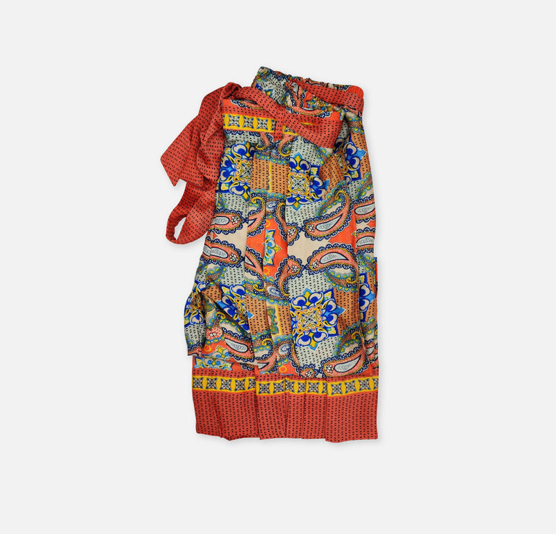 belted printed trouser