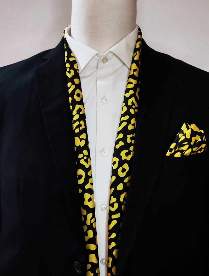 BE A CHEETAH - SILK MEN scarf and pocket square set