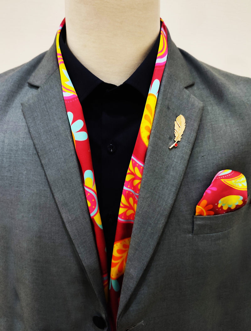 PAISLEY SHAPE SILK MEN SCARVES set