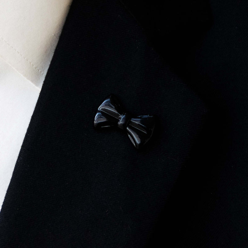 BOW TIE BLACK LAPEL PINS
