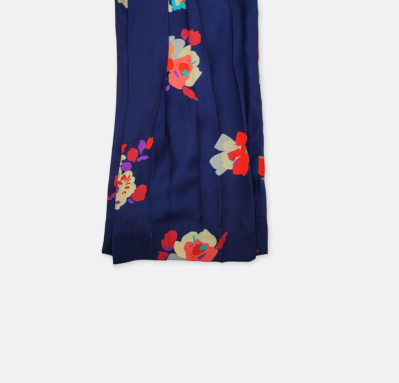 floral box pleated trouser