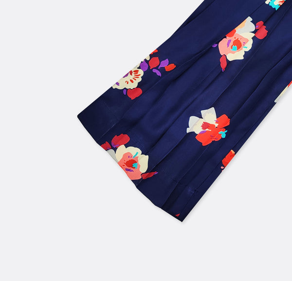 floral box pleated trouser