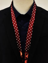 CHOCOLATE BROWN POLKA DROPS - SILK SCARVES