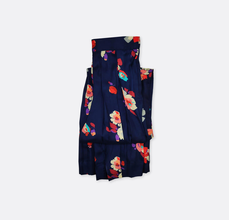floral box pleated trouser