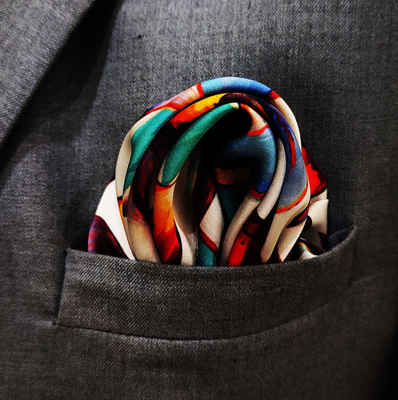 Hawaiian flower - SILK POCKET SQAURES