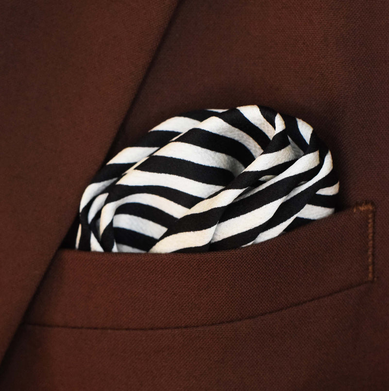 Retro Run - Silk Pocket Square