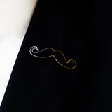Black Moustache - Golden Lapel Pins