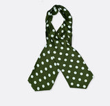 Forest Polka Silk Ascots