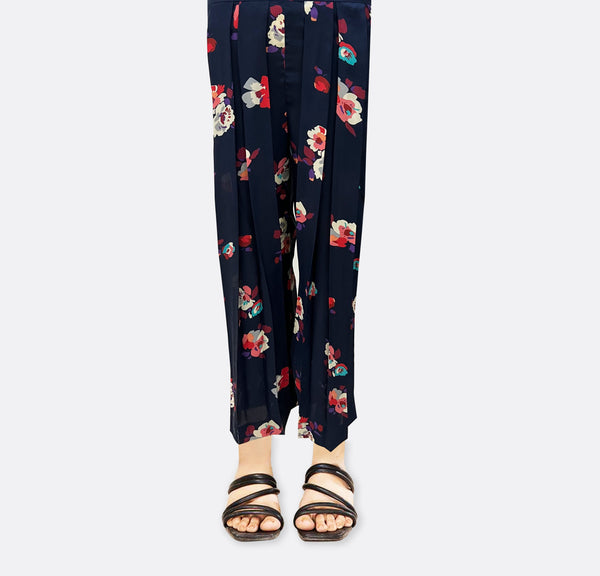 floral box pleated trouser