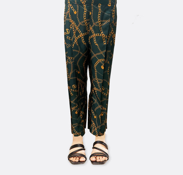 pleated chain loop trouser