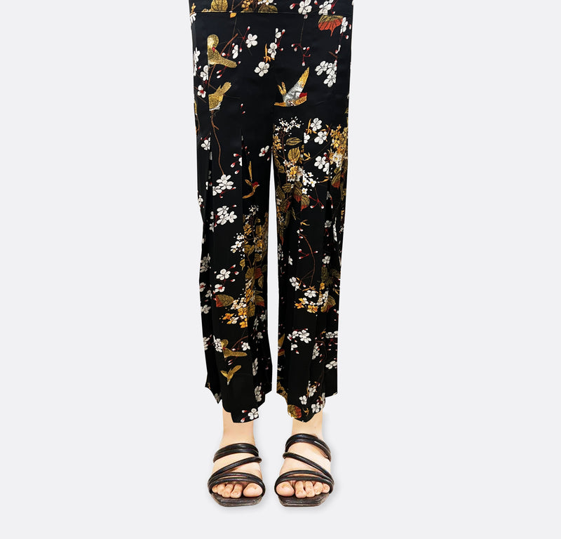 floral box pleated trouser