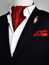 Bordeaux Wine - Men Silk Ascot Set