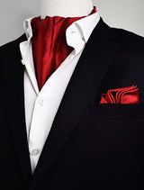 Bordeaux Wine - Men Silk Ascot and Pocket Square Set