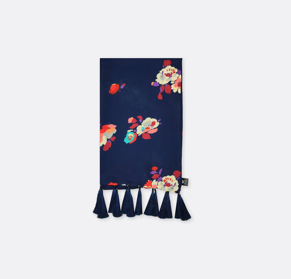 THE DEEP BLUE FLORAL - SILk men scarves