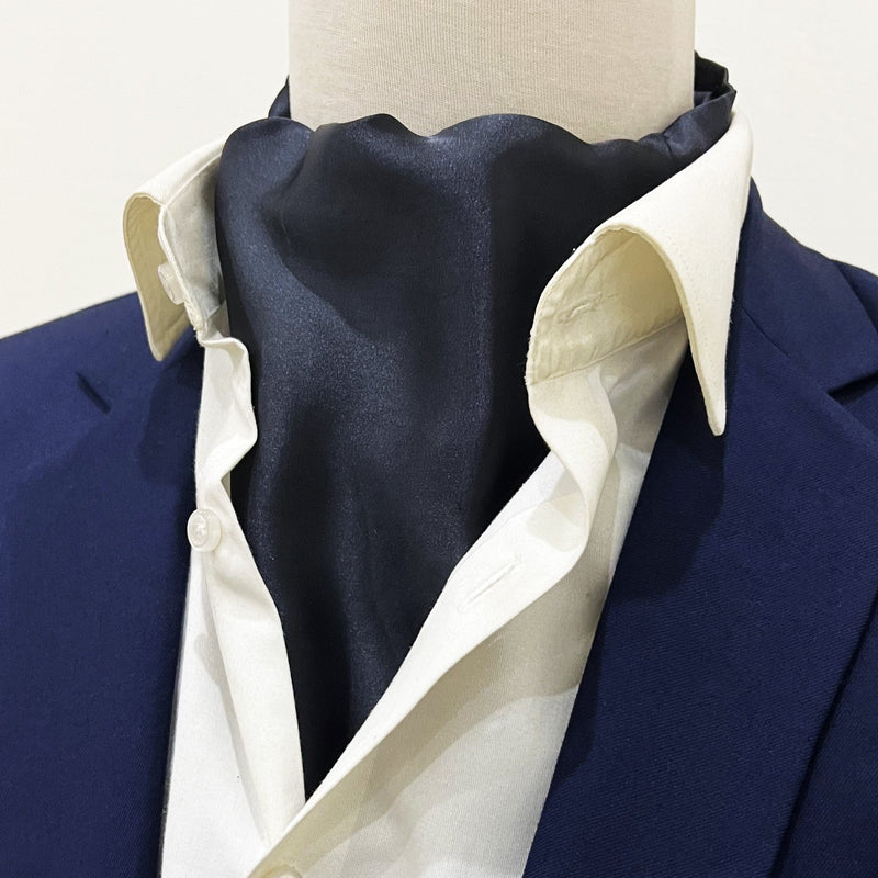 CHARCOAL PLAIN - silk men ascot