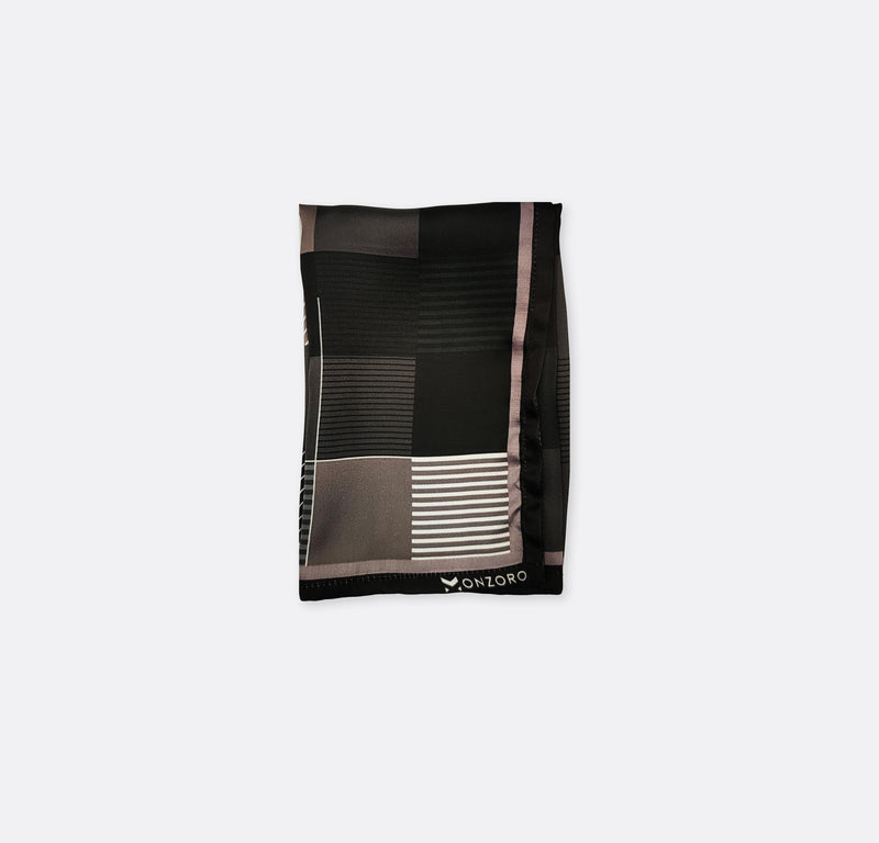 BLACK & WHITE ABSTRACT - SILK POCKET SQUARES