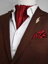 Bordeaux Wine - Men Silk Ascot Set