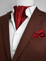 Bordeaux Wine - Men Silk Ascot and Pocket Square Set