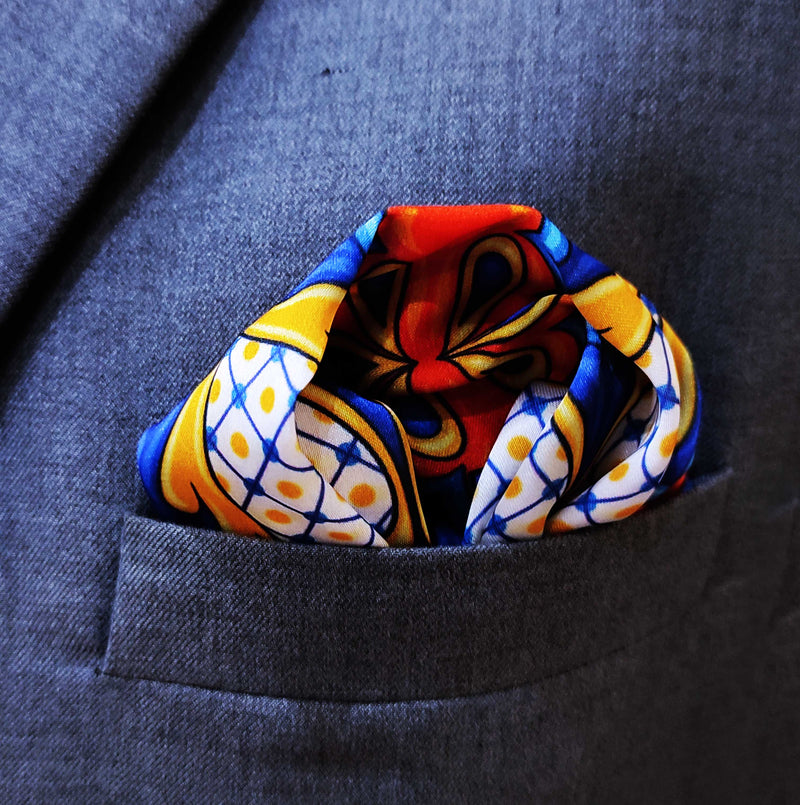 Mexican Talavera - Silk Pocket Square