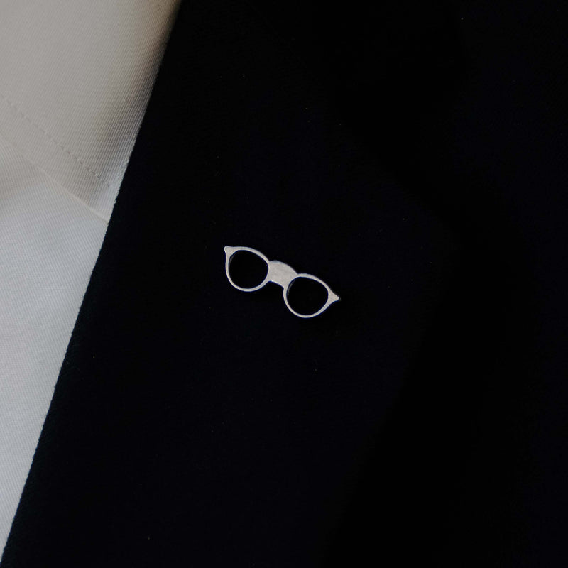 GUNMETAL EYEGLASSES FRAME LAPEL PINS