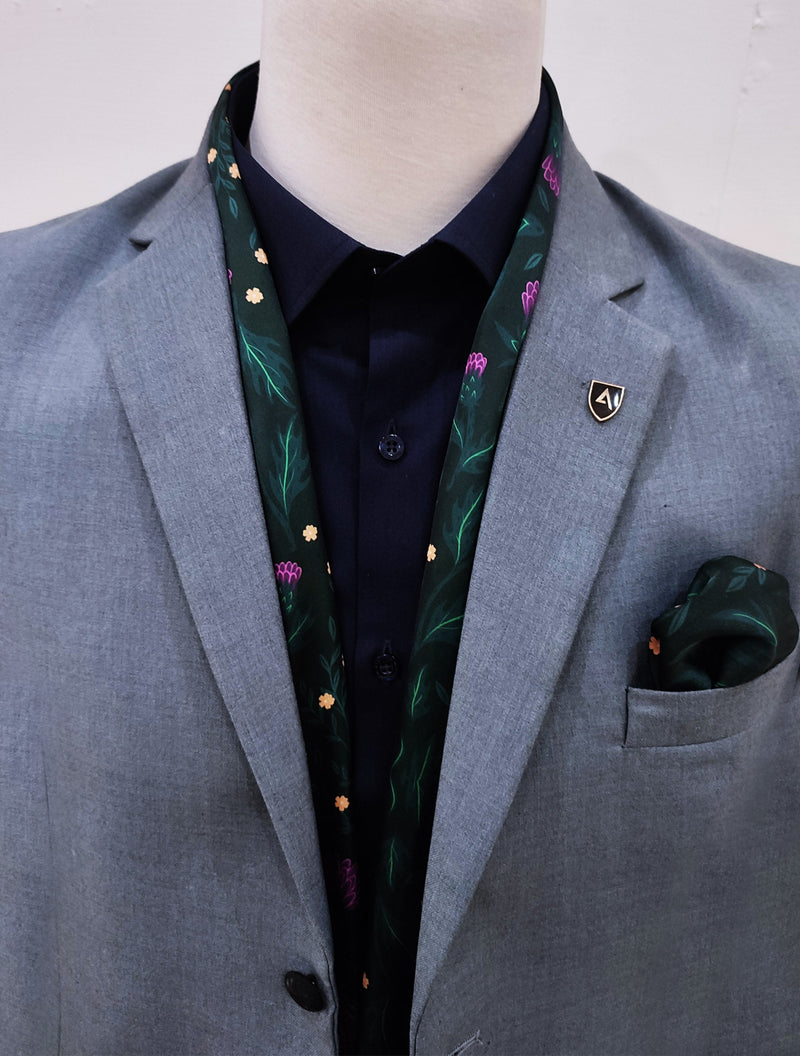 SCOTTISH THIRSTLE VECTOR ART - SILK MEN SCARVES set