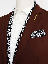 BLACK AND WHITE LEOPARD SILK SCARF Set