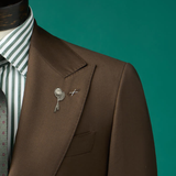 Badminton Silver Lapel Pin