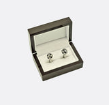 Footbball Game On - Silver & Black Cufflinks
