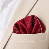 Burgundy Starlight Silk Pocket Square