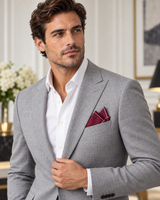 Burgundy Starlight Silk Pocket Square