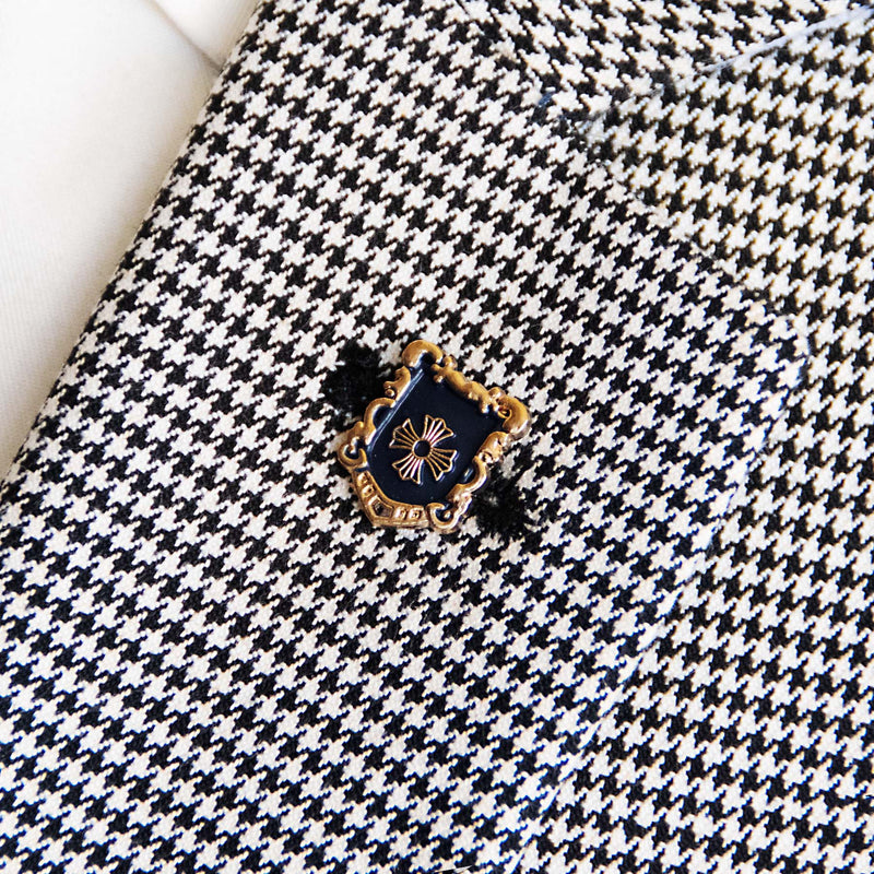 IRON CROSS KNIGHT SHieLD – BLUE AND GOLD LAPEL PINS