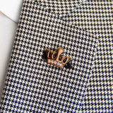 The Crown Golden Metal Lapel Pin
