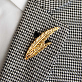 Pair Leaf – Golden Lapel Pins