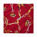 Burgundy Butterfly Charms Silk Pocket Square