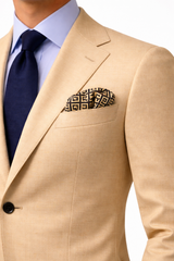 Monochrome Labyrinth Silk Pocket Square