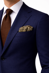 Monochrome Labyrinth Silk Pocket Square