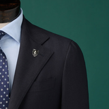 Classic Knight Shield Dark Brown & Silver Lapel Pin