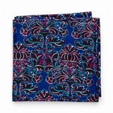 Electric Damask Silk Pocket Square