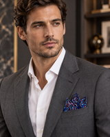 Electric Damask Silk Pocket Square