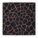 Midnight Giraffe Mosaic Silk Pocket Square