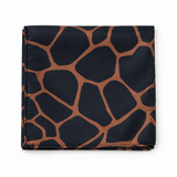 Midnight Giraffe Mosaic Silk Pocket Square